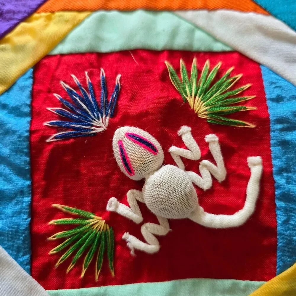 Vintage bai jia bei – a “one hundred families quilt” from Northern China.